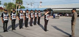 หัวหน้าฝ่ายปฎิบัติการอบรม/และการฝึก เข้าอบรมพนักงานรปภ.ก่อนเริ่มทำงาน